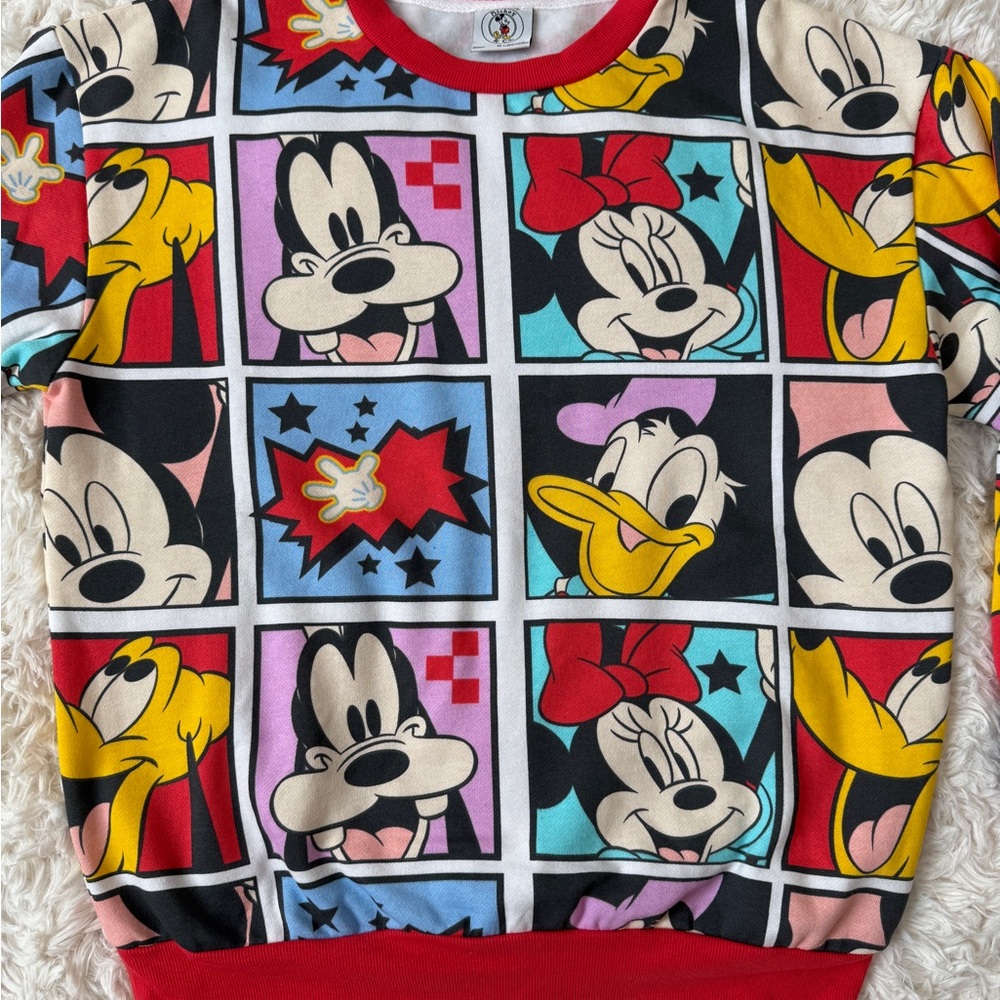 Mickey & Co. Mickey and Friends Pop Art Crew Neck Sweatshirt